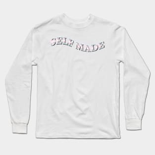 self made - trans pride typography (serif) Long Sleeve T-Shirt